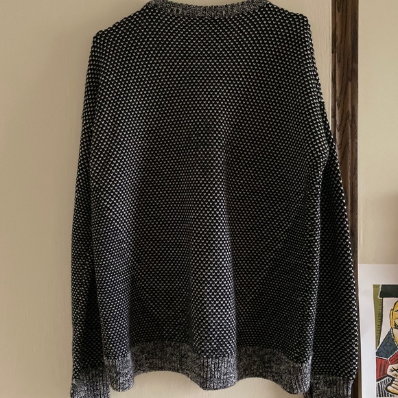 Rag & Bone Patterned Grey Merino Wool Sweater - Picture 4 of 5